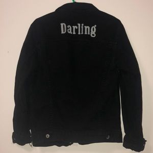“Darling” black denim jacket
